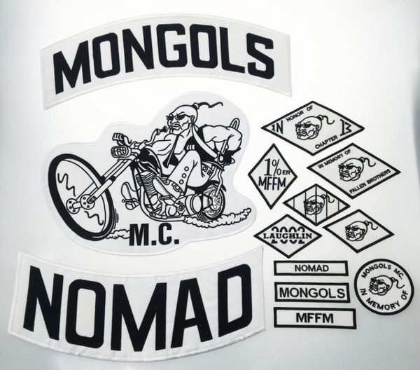 

mongols nomad mc biker vest embroidery patches 1 mffm in memory iron on full back of jacket motorcyle patch1229630, Black