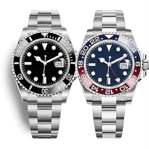 

mens watch automatic mechanical watches 40mm luminous wristwatch perfect quality ceramic case folding clasp waterproof design busi229d, Slivery;brown