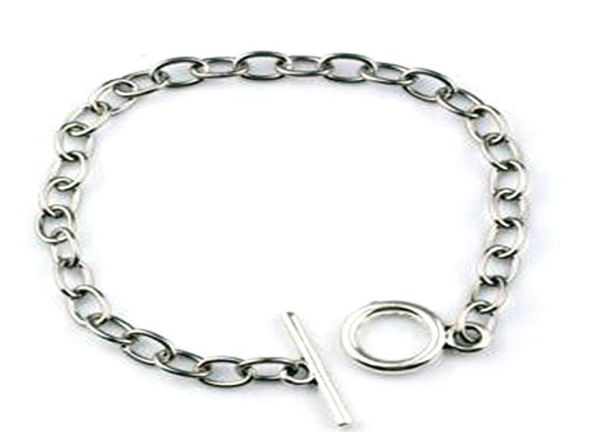 

10pcslots stainless steel chain bracelet fit dangles charms pendants 1721cm diy accessories8343109, Black