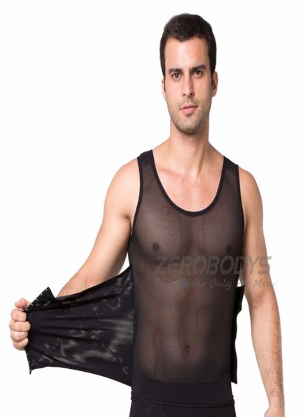 

waist corsets men undershirts mens bodysuit vests compression undershirt slim singlet slim beer belly slimming corset4341559, Black;brown