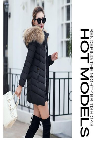 

2022 new arrival fashion slim women parkas winter jacket cotton padded warm thicken ladies coat long coats parka womens jackets2592246, Black