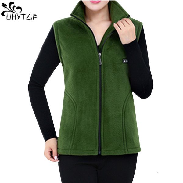 

men s jackets uhytgf fleece coat for women s vest 2023 autumn sleeveless vest jacket fashion zipper casual waistcoat female 442 230822, Black;brown
