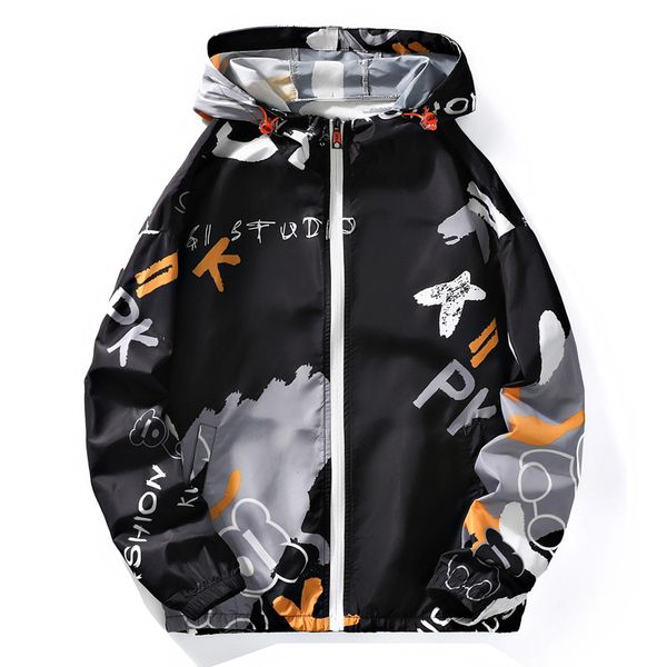 

men's jackets fashion summer thin long sleeve hooded skin casual loose sun protection clothing streetwear quickdrying coat 230821, Black;brown