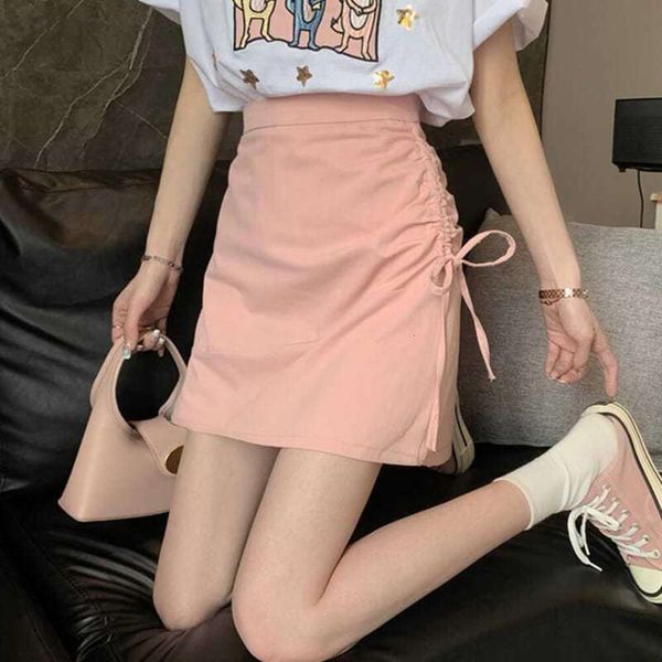 

item title autumn a line skirt for women irregular high waisted short, Black