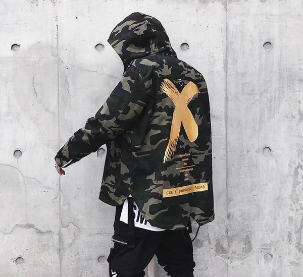 

april 2019 men camouflage jacket x coat jackets hip hop men fashion jacket camo sunday jackets us size sxl5130865, Black;brown