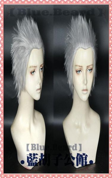 

game devil may cry 5 vergil short silver grey cosplay wig017440212, Golden;silver