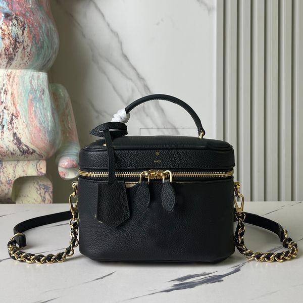 

9a luxury cosmetic bag designer crossbody genuine leather handbag 19cm high imitation chain purse with box