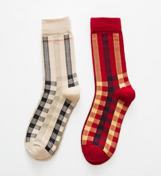

autumn and winter new products ladies socks plaid tube casual women039s socks border supply piles of socks women wholesal7951350, Black;white