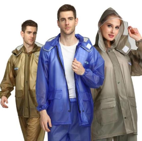 

thickening riding raincoat pvc split raincoat suit outdoor camping waterproof raincoat fashion rain wear7165860
