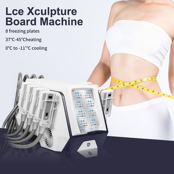 

profession ice sculpture machine 8 board cryo slimming machine fat reduction cryotherapy cellulite removal body sculpting skin tightening ma