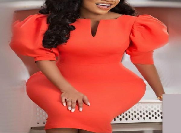 

casual dresses short lantern sleeve bodycon pencil women elastic elegant office ladies classy dress slim vestido african modest fe7809051, Black;gray