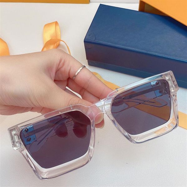 

2021 official latest transparent sunglasses 1165w millionaire glasses fashion holiday square frame with original box s319i, White;black