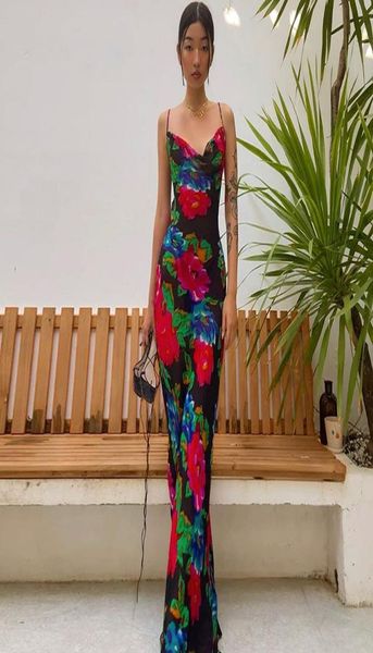 

summer dress new print pile pile collar sling back dress woman1680265, Black;gray