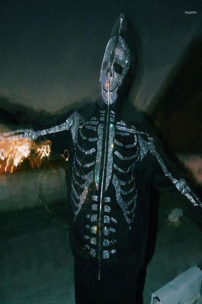 

men's hoodies zip hoodie rhine skeleton goth sweatshirt sport coat pullover gothic long sleeve oversized y2k jacket men's7339823, Black