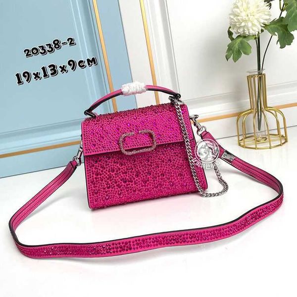

v designer bags for ladies vasweet and luxurious diamond inlaid crystal versatile small square bag metal chain mini handbag one shoulder cro