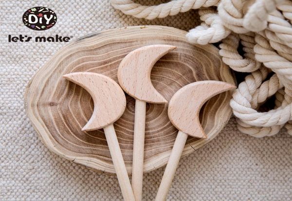 

pacifier holders 3pc baby toys beech wooden star magic wand wood teething rodent nursing gifts montessori toys play gym rattles9416645