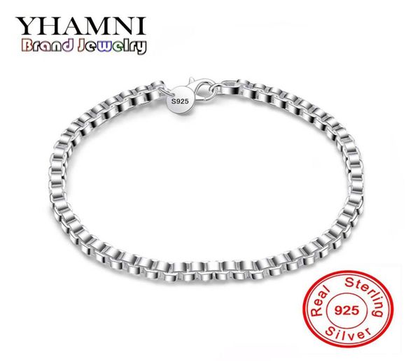 

yhamni fashion three lines beads charm bracelet 100 pure 925 silver fashion jewelry gloss bracelet ball h1724366445, Golden;silver