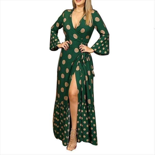 

spring and autumn style long sleeve print straps v neck dress for women, Black;gray