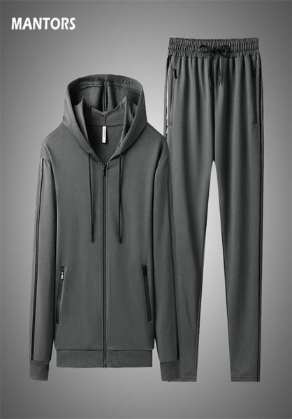 

men039s tracksuits men039s set streetwear spring men tracksuit casual hoodies sportswear mens two pieces set clothing jacket8668841, Gray