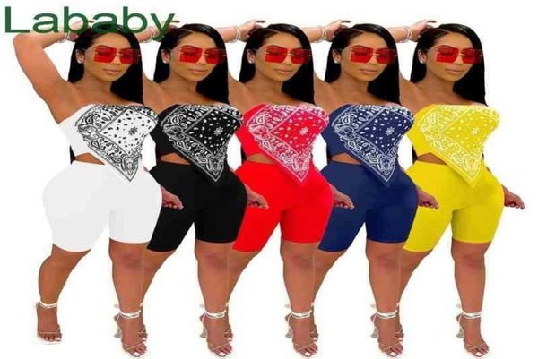 

women tracksuit two pieces set designer clothes nightclub slim printed off shoulder outfits embroidered shorts set 5 col2705007, Gray