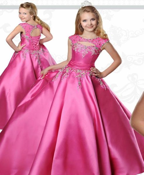 

girl039s pageant dresses for teens ritzee with jewel neck and floor length fuchsia taffeta ballgown flower girl dresses for co9424842, White;red