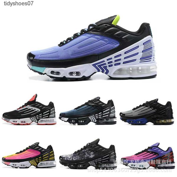 

2023 new putian factory sports shoes tn 3 dual color panel air cushion 270 men's and women's running shoes, Black