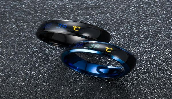 

stainless steel mood ring band figure measuring changing temperature sensing ringsfor women men fashion jewelry will and sandy gol4111891, Silver