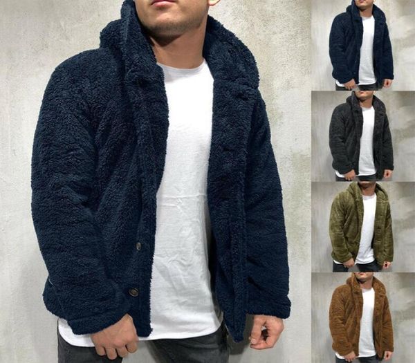 

men039s jackets faux fur hooded parka winter thicken jacket warm fuzzy casual coat comfortable clothes fashion male soft3346987, Black;brown