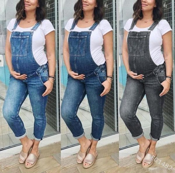 

wepbel women jeans overall fashion casual sleeveless pockets summer new pregnant women overalls high waist denim jeans 44n53845111, Blue