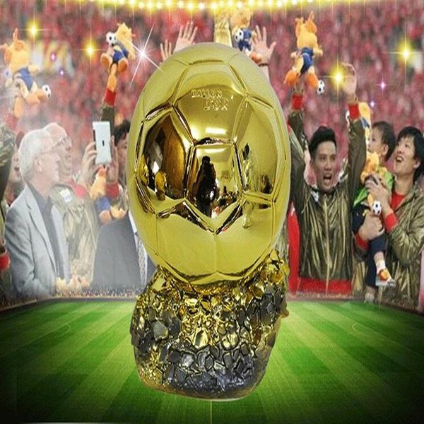 

resin soccer trophy world ballon d'or mr football trophy player awards golden ball soccer for souvenir or gift205y