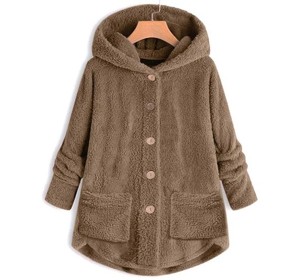 

coats and jackets women winter fur coat plus size long sleeve warm female oversize hooded jacket women039s5211939, Black;brown