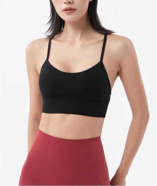 

ll stretch y-shaped yoga bra women classic y bras breathable sports tank underwear jogging padded gym running lingerie