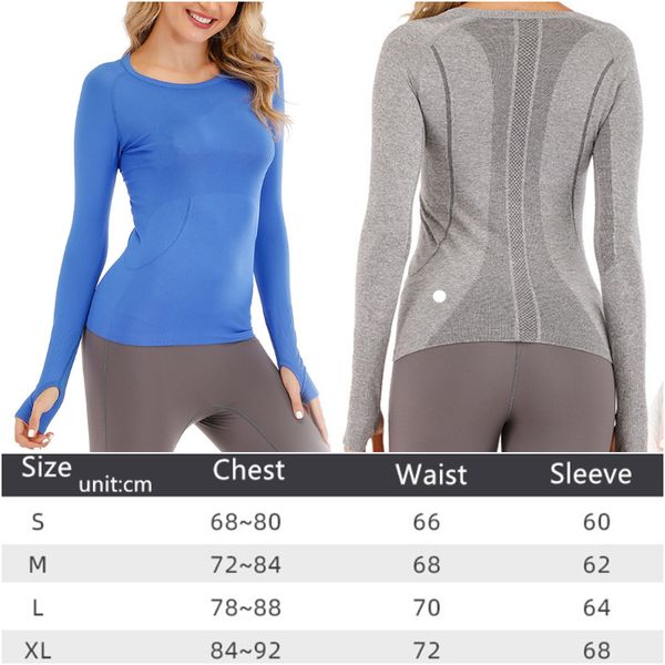 

ll-a23 1.0 womens yoga outfit shirts active shirts tees sportswear outdoor apparel slim gym excerise running long sleeve close-fitting brea