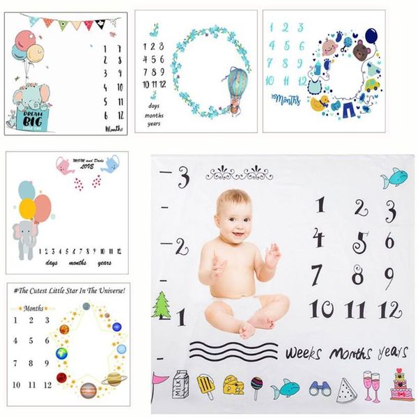 

newborn baby milestone blankets pography blanket bathing towels flower print soft blanket diy infant pography props2312