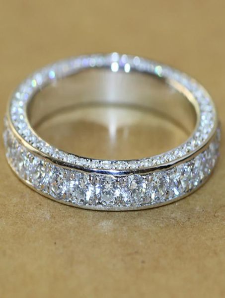 

white gold cubic zirconia crystal ring for women bridal wedding engagement rings trendy jewelry bijoux femme8752259, Silver