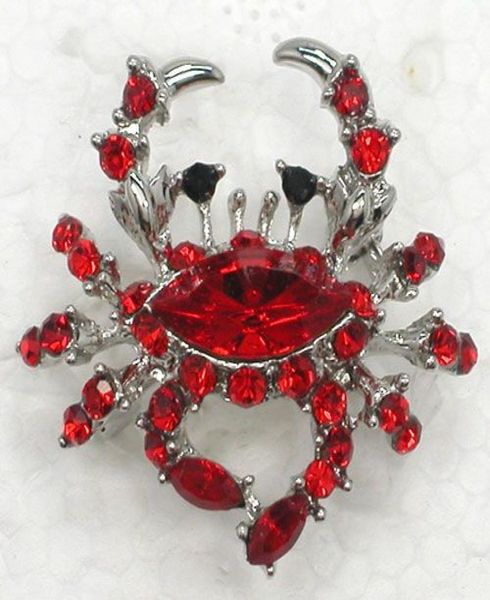 

whole fashion brooch rhinestone marquise crab pin brooches jewelry gift c1017869473736, Gray