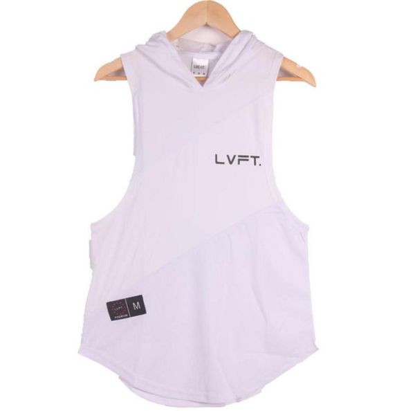 

brand gyms clothing mens bodybuilding hooded tank workout sleeveless vest sweatshirt fitness workouts sportswear male1020445, White;black