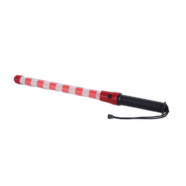 

55cm fluorescent traffic command stick duty luminous flashing red blue led warning light multi-function emergency baton