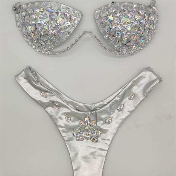 

2021 venus vacation women bikini set rhinestone diamond swimwear bling stones summer bathing suit swimsuit biquini252g