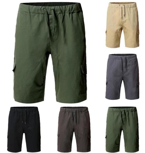 

men039s shorts man beach summer casual cargo short pants men solid color sport pocket sweatpants drawstring l042323877485254, White;black