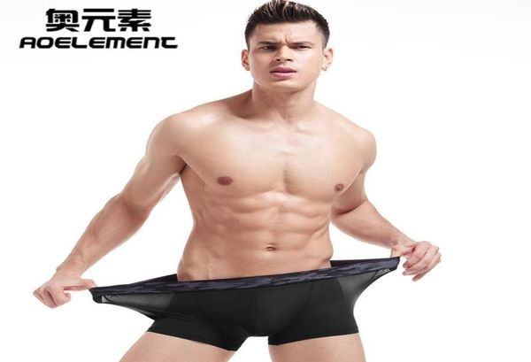 

underpants 5 pack breathable onepiece bottom pants men039s ice silk seamless underwear summer thin transparent boxer briefs se9932451, Black;white