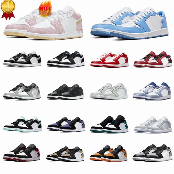 

2023 fashion low 1 jumpman 1s men women basketball shoes og toe phantom medium olive concord patent university light wolf sneakers 36-46 com