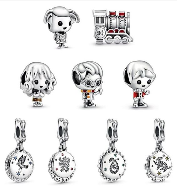 

aoduola new 50pcs enamel cartoon silver plalted alloy metal charms beads fit european charm bracelet diy jewelry4566348, Black