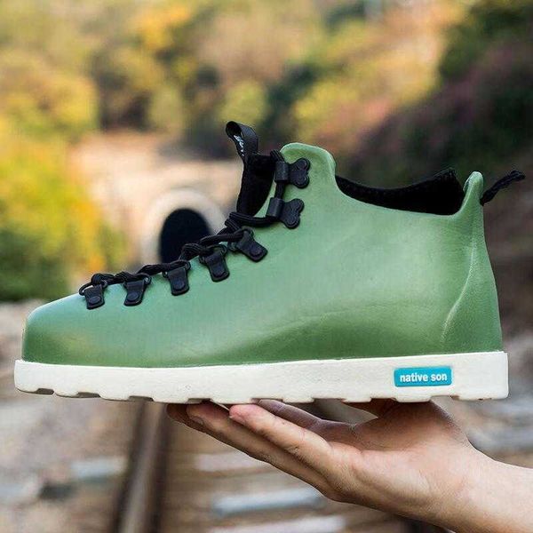 

fashion brand shoes native son martin boots men's high casual fashion shoes outdoor short boots, Black