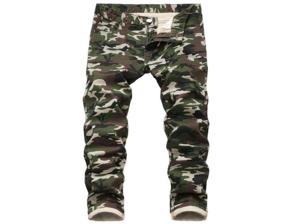 

men039s jeans ropa hombre 2021 mens camouflage fashion slim fit male denim trousers hip hop plus size skinny mannen man pants4427055, Blue
