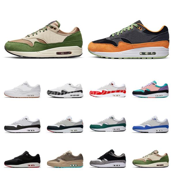 

classic one 87 1 running shoes mens women designer sean wotherspoon patta monarch travis cactus jack baroque brown anniversary royal red tra, White;red