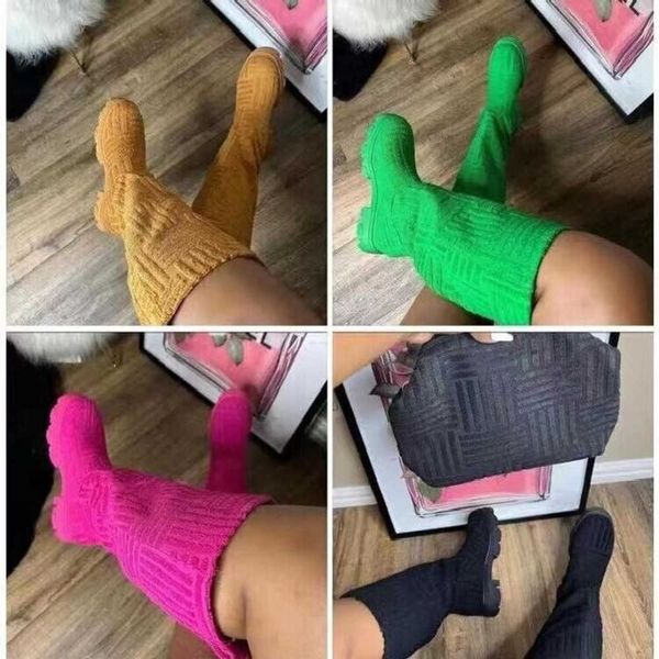 

2023 autumn and winter new thick sole thick heel warm mid tubed boots for women's large footwear, wool towel, cotton boots, motorcycle, Black