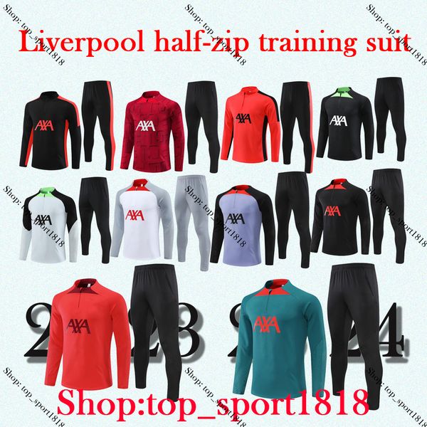 

2023 2024 men soccer tracksuit 22 23 24 soccer jersey kids football training suit tracksuits survetement foot chandal jogging kits sets asaa, Black
