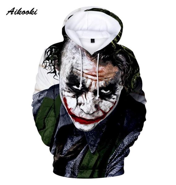 

aikooki new joker sweatshirts men brand hoodies men joker suicide squad deads 3d printing hoodie male casual tracksuits sh8460988, Black