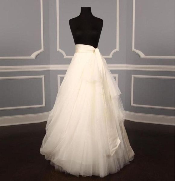 

skirts custom made tulle wedding skirt high waist vintage ivory ribbon long 2021 saia faldas jupe bridal gown6596937, Black